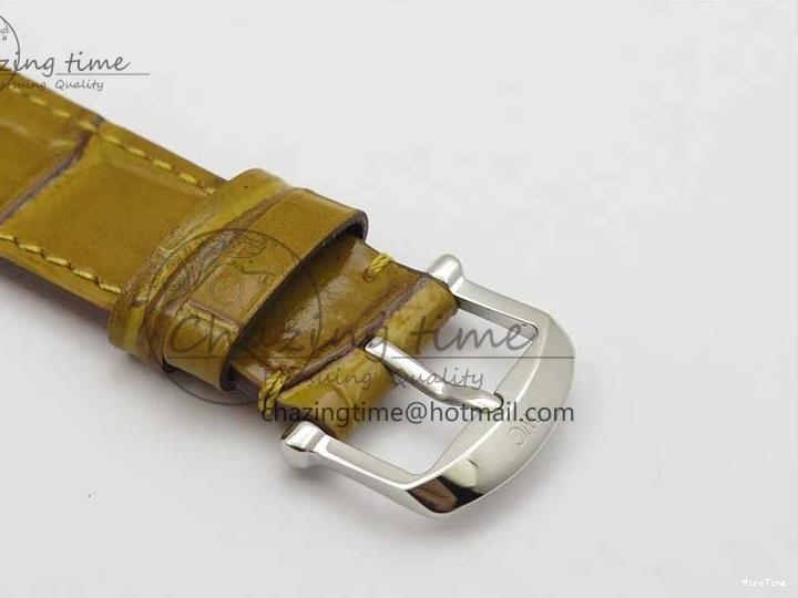 MIROTIME 0127 Durable Portofino 37mm SS V7F 1:1 Best Edition White Dial on Light Brown Leather Strap A 7092